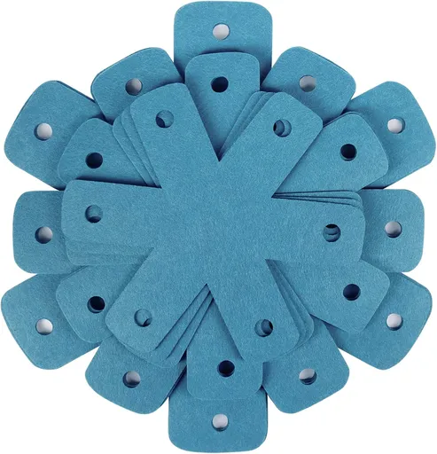 Pot Pan Protectors, Set of 12 and 4 Different Sizes, Larger & Thicker Cyan Pan Protector Pads, Pan Pot Separator Pads for Stacking and Protecting Your Cookware