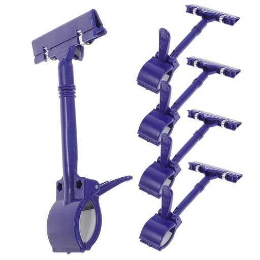5pcs Pop Advertising Folder Plastic Sign Holders Merchandise Sign Clip Adjustable, Foldable, and Twistable Copy Holder Clip