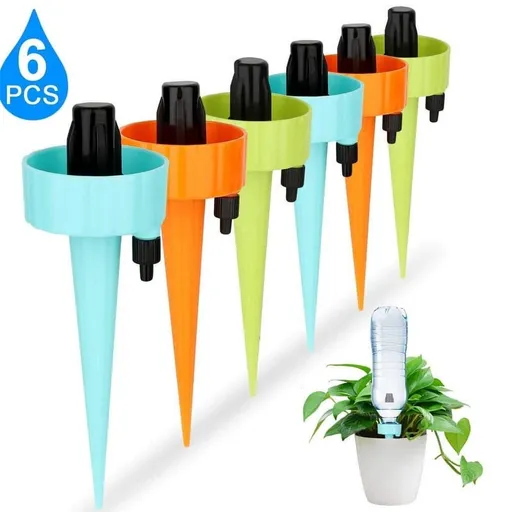 Self Watering Spikes for Plants | Automatic Watering Stakes | Vacation Plant Waterer | 16.5 x 5.5cm Ceramic Tips | Indoor Potted Plant Care System