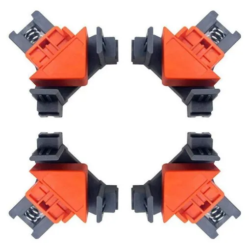 4 PCS 90 Degree Angle Clamps,Corner 90° Woodworking Corner Clip, Multi-function woodworking right angle clamp