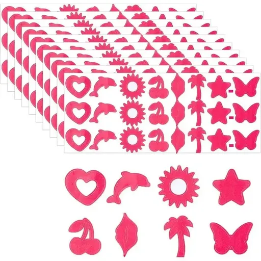 240 Pack Tanning Stickers with 8 Body Designs