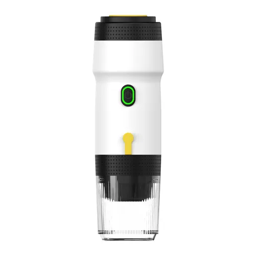White 3-in-1 Portable Electric Espresso Maker - Rechargeable Travel Coffee Machine for Capsules & Ground Coffee