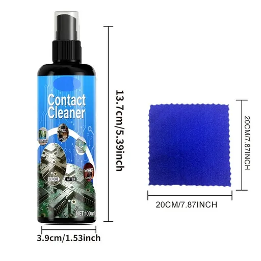 Electronic Contact Cleaner Aerosol Spray - Electronics Cleaning, Safely Cleans Joysticks, Computers, Pcb And More - Removes Dust, Dirt And Contaminants On Contact