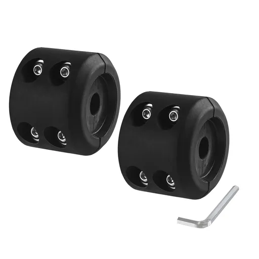 Winch Cable Hook Stopper, Rubber Winch Stopper for Wire & Synthetic Rope, with Stainless Steel Screws and Nuts Allen Wrench, (2-Pack black)