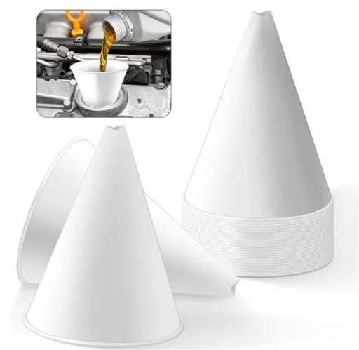 30 Pcs Leakproof Cone Cups,Disposable Engine Oil Funnels,Funnels for Automotive Use,Single Use Paper Cone Funnel,Lightweight Funnel for Oil Change