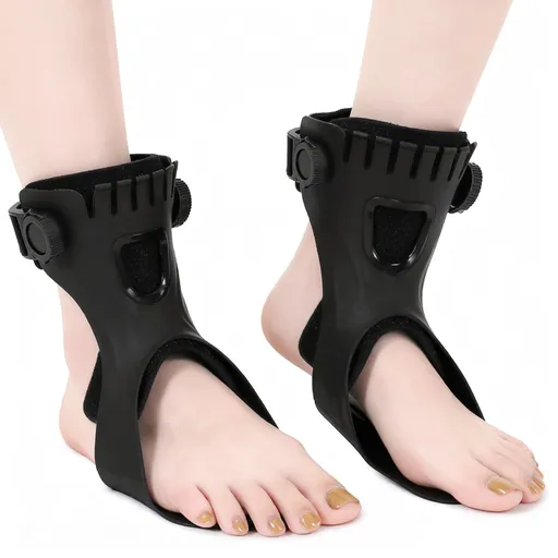 2PCS Foot Drop Orthosis, Left & Right L Size, AFO Foot Drop Brace with Buckle, Half Palm Design, Comfortable Lining, Ankle Brace Support for Foot Drop & Eversion/Inversion