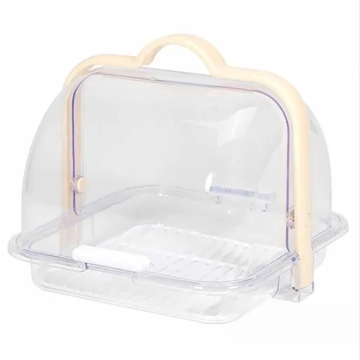 Flip Top Bread Storage Box,Durable Plastic Cake Storage Container,Clear Kitchen Organizer for Fresh Baked Goods,Ideal for Bread, Cakes, and Pastries