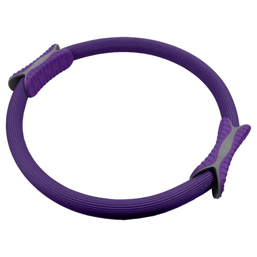 Powertrain 40cm Pilates Ring Magic Fitness Circle Dual Grip Handles for Yoga Core Thigh Workout Resistance - Purple