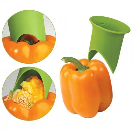 2 Pcs Pepper Corer Seed Remover Tool | Kitchen Coring Tool For Peppers, Cucumbers, Tomatoes, Fruit, Vegetables