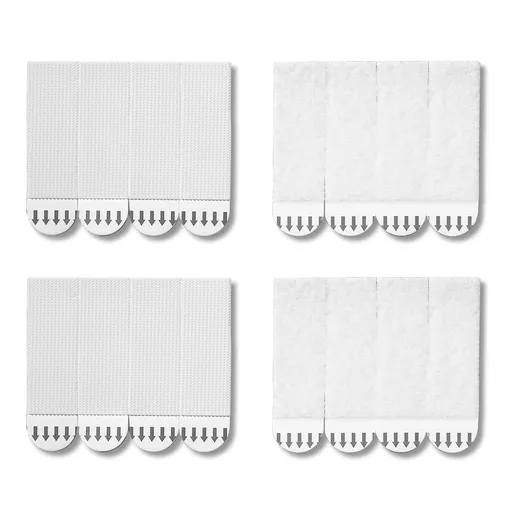 Picture Hanging Strips - No Drilling - Self-Adhesive Velcro - Hanging Picture Frames - Double-Sided Tape - Damage-Free Removal - Poster Strips - Hanging System - Wall Decoration - Strong Adhesive - White - 24 Pairs (48 Strips)