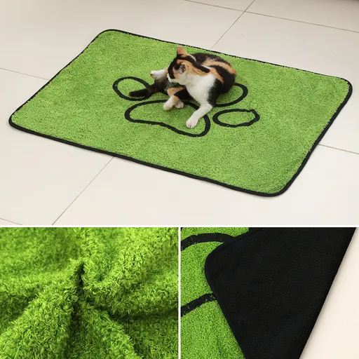 2 Pcs Artificial Grass Pet Mat – Soft, Fast-Drying & Non-Slip Sleeping Pad for Cats and Dogs(60*90cm)