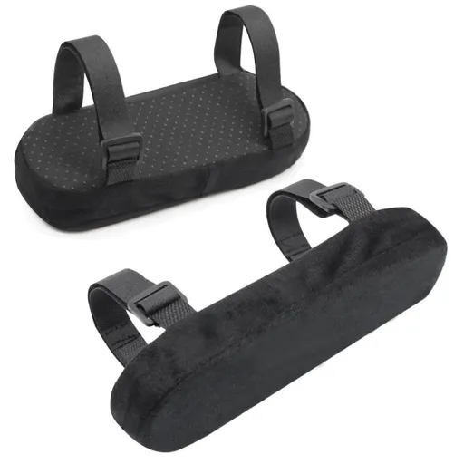 2pc Office Chair Arm Covers w/Cooling Gel Top Layer for Elbow, Forearm Support - Approved Memory Foam Armrest Cover Pads