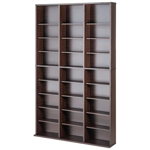 Media Storage Cabinet, 9-layer DVD Shelf Holds up to 756 CDs, Adjustable CD Shelves 27 Compartments, Protects & Organizes Music, Movie, Video Games or Memorabilia Collections, Espresso