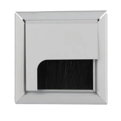 Square Aluminium Desk Computer Wire Cable Tidy Outlet Insert Hole Top Cover