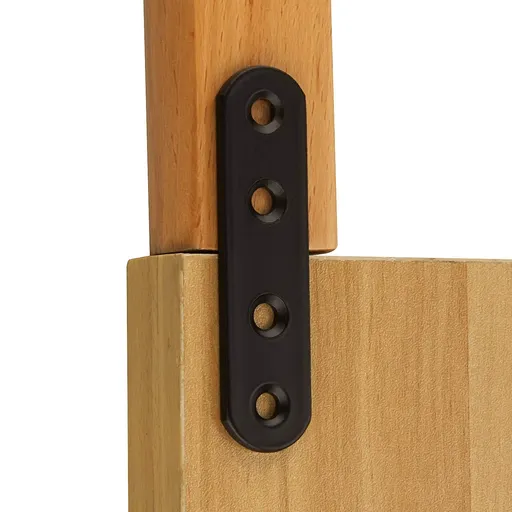 14 PCS Black Straight Flat Brace,Stainless Steel Sturdy Braces,Flat Metal Brace for Wood Furniture Chair Drawer Cabinet