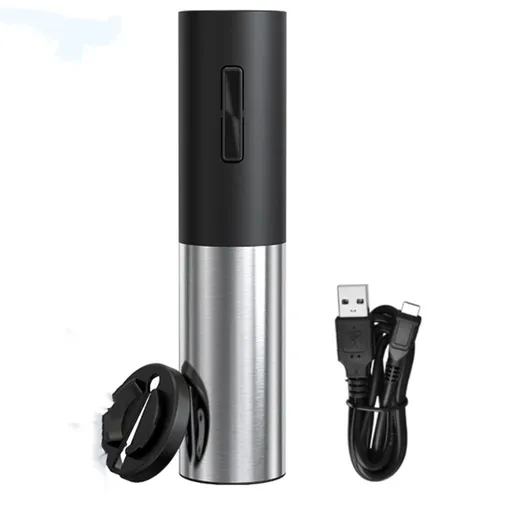Electric Wine Opener Rechargeable, Automatic Wine Bottle Openers with Foil Cutter and USB Cable, Gift Wine Corkscrew for Home Kitchen Party Bar