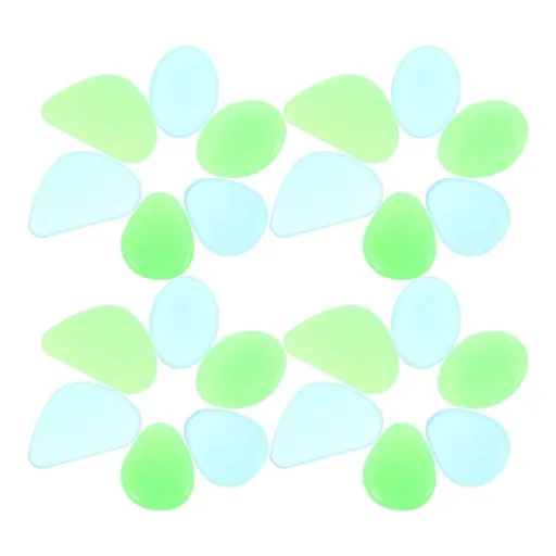 100pcs Smooth Glow in Dark Pebbles Resin Stones for Garden Aquarium and Indoor Decor