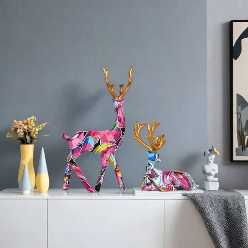 Christmas reindeer decorations, New Year decorations, wedding decorations, desk decor, home decor, TV cabinet decor, modern Christmas decor, Australian holiday decor, festive reindeer statues - Christmas - Size 8