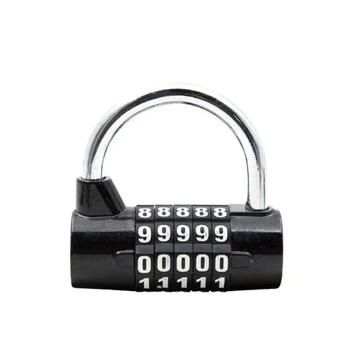 5 Digit Combination Lock Security Padlock Combination Resettable Locks Zinc Alloy Material Waterproof Number Lock for Gym School