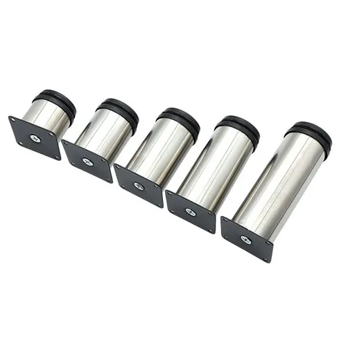 4 Pack Stainless Steel Adjustable Height Furniture Legs for Sofa Table Cabinets, 8cm