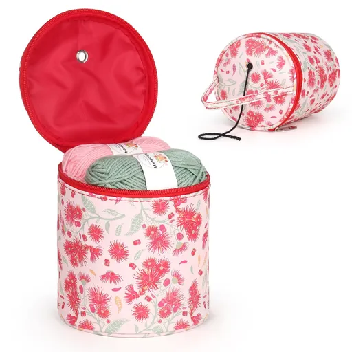Small Yarn Storage Bag, Portable Knitting Bag with Hole for Crochet Beginners and Young, Small Size Knitting Projects Organizer