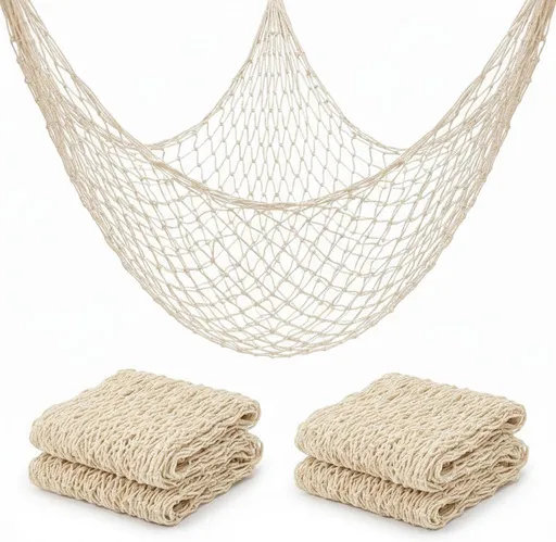 Fish Net Decorations for Party - 2PCS 39.37 * 78.74 in Fishing Net Decoration Netting for Wall Photo Hanging Nautical Fishnet Table Runner Decorative Ocean Theme Birthday Party Rope Nets