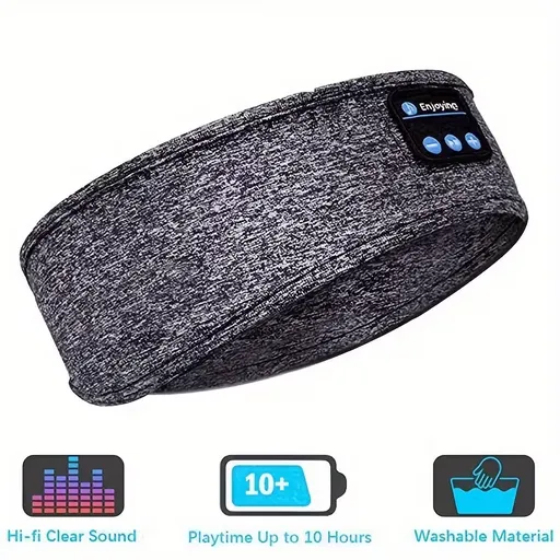 The dual-purpose wireless headphones for sleep and exercise feature a headband design that is light, thin and soft, providing a comfortable fit without pressing on the ears