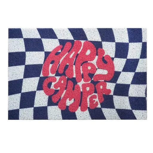 Checkerboard Kitchen Rugs Washable Non Slip Entryway Runner Mat 40x60cm Blue