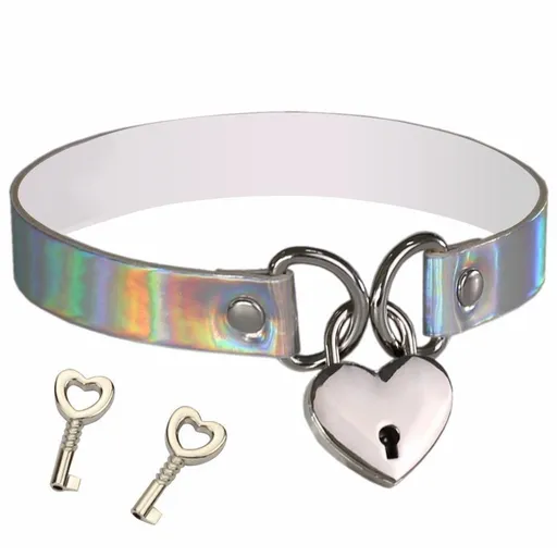 House Of Dasein Heart Locket Choker Ddlg Littles Accessories - Silver