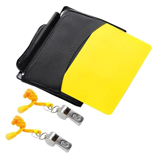 Wooden Referee Gear Set for Football Games, Includes Essential Fan Equipment for Officials