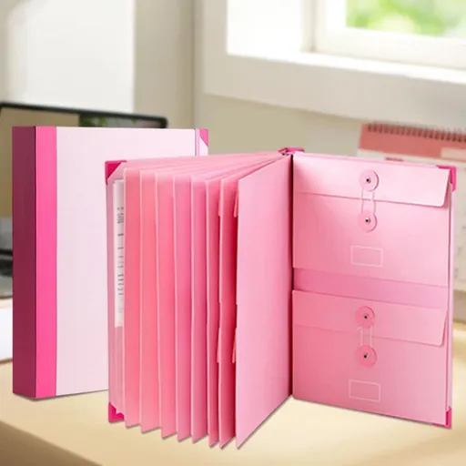 Expanding File Folder, Accordion File Organizer, File Organizer Manila Pocket Document Folder, Portable Paper Bill Receipt Organizer for Home School Office Supplies