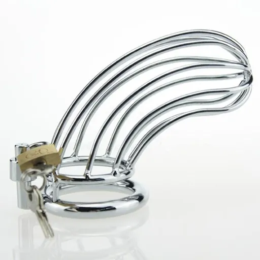 House Of Dasein Stainless Steel Locking Cock Cage Male Chastity Penis Ring Bdsm - 40Mm