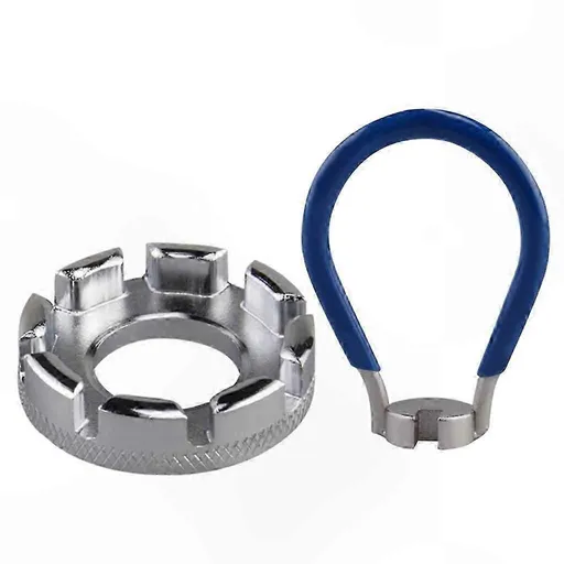 Multi-Function Bicycle Spoke Wrench and Truing Tool for Wheel Repair