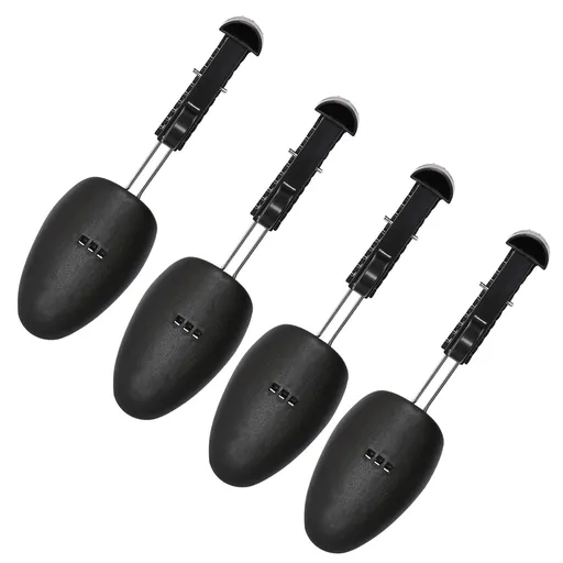 2 Pairs Plastic Shoe Tree Stretcher Shaper for Men (Black) Plastic Shoe Tree Adjustable Shoe Stretcher Widener Expanders