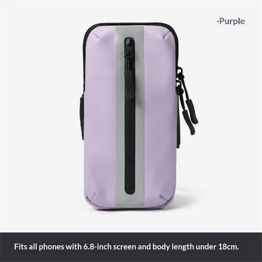 Running Phone Holder Armband, Arm Bands for Exercise, Running Arm Bands for Cell Phone, Phone Purse Cell Phone Holder for Walking (Purple)