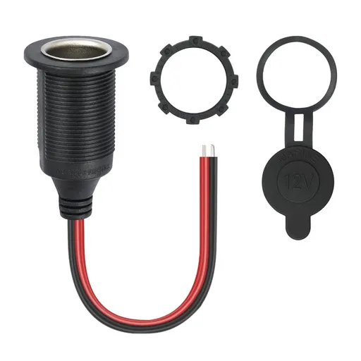 12V/24V Car Mounted Cigarettes Lighters Charger with Cable Female Socket Plugs Connectors Adapters