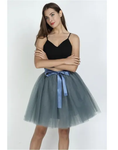 House Of Dasein Tulle Princess Tutu Skirt Women - Dark Grey