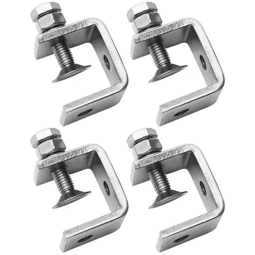4X Stainless Steel C Clamps Clamp for Mounting U Clamps Small Desk Clamp 2Pcs