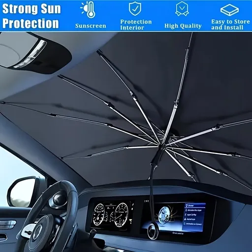 Car sunshade, windshield sun protection and heat insulation sunshade, blackout curtain equipment, car interior windshield, small car sunshade umbrella
