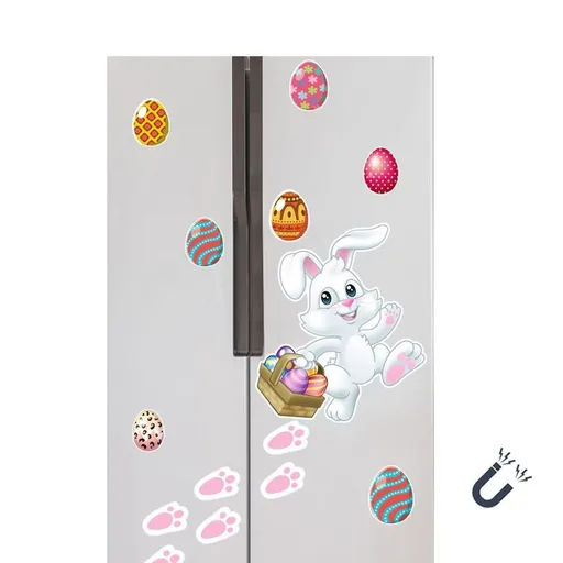 15 Pieces Easter Bunny Refrigerator Magnets Fridge Magnet Sticker Bunny Easter Egg Magnet Sticker Easter Home Kitchen Decoration