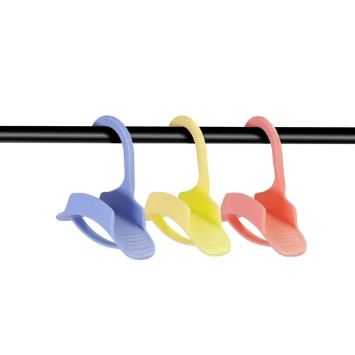 Wardrobe Bag Hook Nail Free Great Load Bearing Tie Rack Clothes Hook Solid Color Hanging Bag Smooth Edge Space-saving Wardrobe