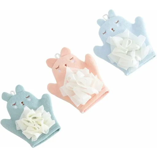 Children'S Bath Sponge Glove Cartoon Baby Kids Bath Shower Gloves Bath Sponge Bath Puppet Washcloth Towel With Animal
