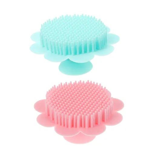 Hair Scalp Massage Shampoo Brush with Soft Baby Bath Brush Silicone Massage Brush for All Hair Kid Newborn-2PCS