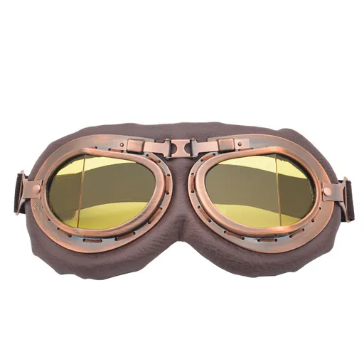 Christmas gifts for husband or boyfriend Vintage Steampunk Motorcycle Goggles-Retro Style, Dust & Wind Protection for Aussie Riders & Adventurers(yellow)