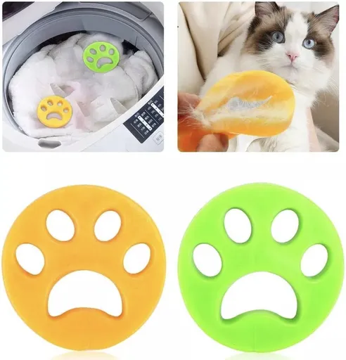 ALG-Shop - Pet hair remover - 2 pieces - Washing machine cleaner - Dog hair remover for washing machine and dryer - Fluffy paws
