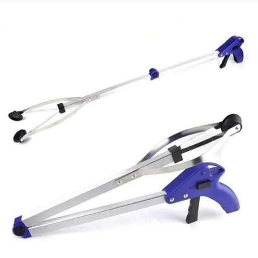 Foldable Pick Up Reaching Claw Claw Foldable Reacher Grabber Aluminum Alloy Suction Cup Grip Grabber Pick Up Tool for Litter Picker Trash Garbage
