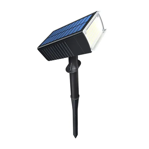 Outdoor Solar Garden Lights Lawn Lamp Solar Powered Ground Stake Light Landscape Light Wall Lamp 90° Rotating Lamp Head IP65 Waterproof for Yards