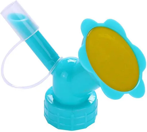 1Pc Blue Plastic Dual Head Bottle Cap Sprinkler Bottle Watering Spout Watering Can Watering Equipment for Indoor Seedlings Plant