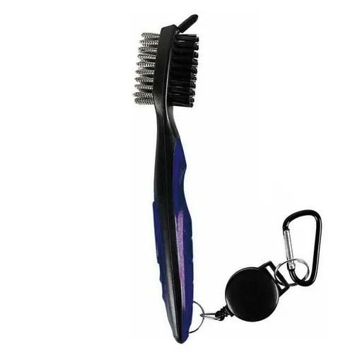Golf Cleaning Brush Retractable Stock Color Groove Cleaner With Reel Club Ball - Blue