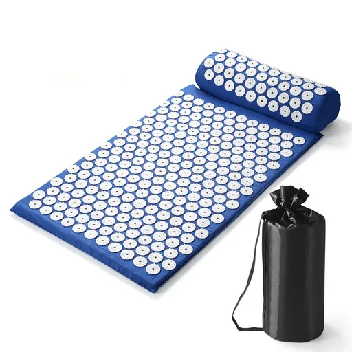 Blue Acupressure Mat & Pillow Set with Storage Bag | Halloween Portable Relax Gift | Household Acupuncture Physiotherapy Pad